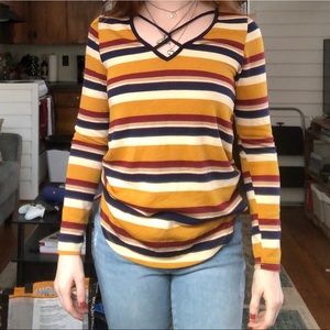 Juniors small striped long sleeve.